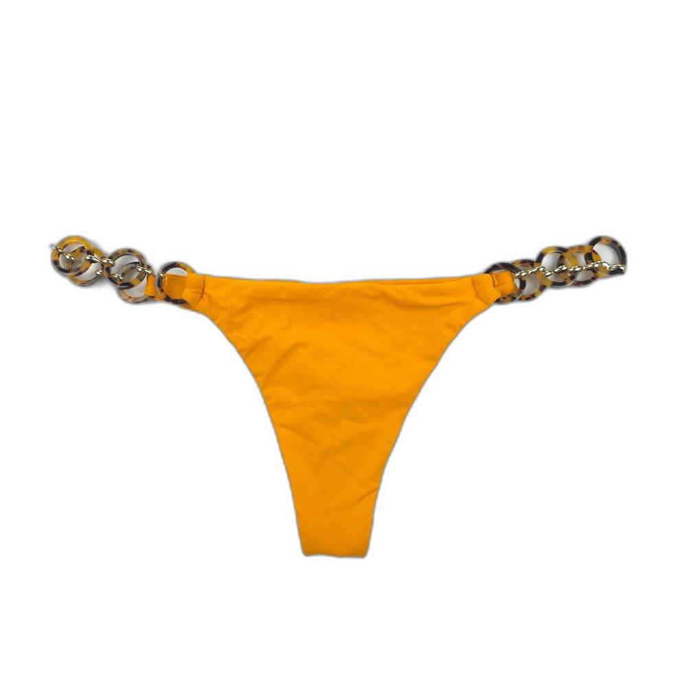 BEACH BUNNY Lexi Tango Thong Bikini Bottom Orange Tortoise 90s Y2k Baddie Boho
